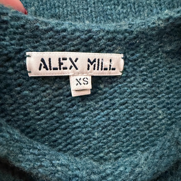 Alex Mill Extrafine Merino Wool Green Sweater - Picture 3 of 4